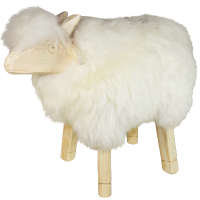 Figurine en Peau de Mouton et Bois - Moyen Modèle
