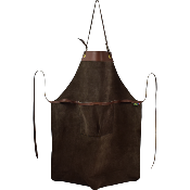 Tablier en croûte de cuir velours