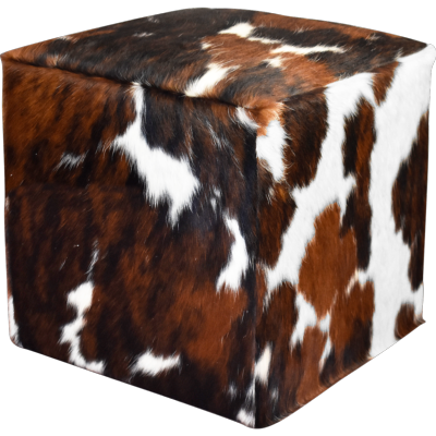 Pouf carré Peau de vache