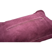 Coussin en Cuir Velours