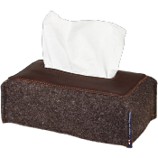 Housse de Bote de Mouchoirs rectangle en Feutre et Cuir SoftTouch