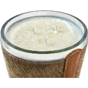 Bougie parfumée finition Peau de vache - Grand modèle