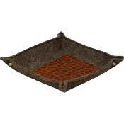 Vide poche Petit Modle Feutre et Cuir Croco