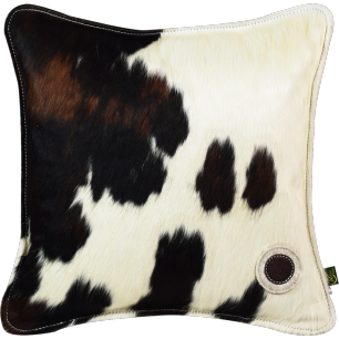 Coussin en Peau De Vache et Feutre de Laine