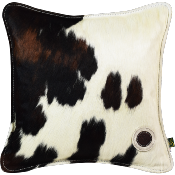 Coussin en Peau De Vache et Feutre de Laine