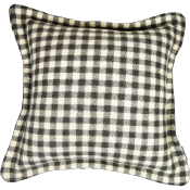 Coussin Carré en Laine Damier Grand Modèle