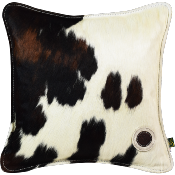 Coussin en Peau De Vache et Feutre de Laine