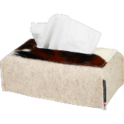 Housse de Boîte à Mouchoirs rectangle en Feutre et Peau de Vache