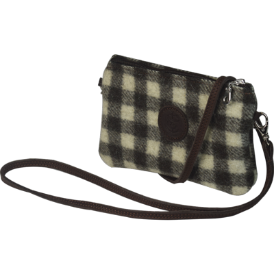 Pochette Bandoulière en Laine Damier