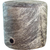 Pouf cylindrique Peau de vache