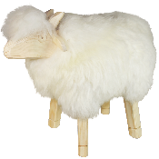 Figurine en Peau de Mouton et Bois