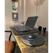 Sous Main Cuir Soft Touch et Feutre de Laine