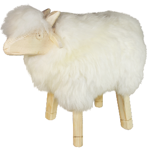 Figurine en Peau de Mouton et Bois