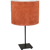 Abat-jour Cylindrique en Crote de Cuir Velours