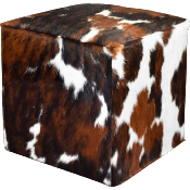 Pouf carr Peau de vache