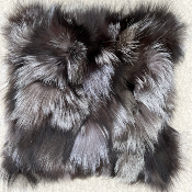 Coussin en Peau de Renard Sylver