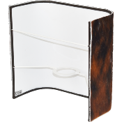 Applique murale Carrée en Peau de Vache Bringée