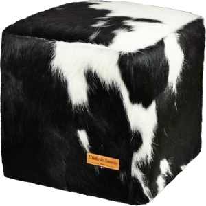 Pouf carré Peau de vache