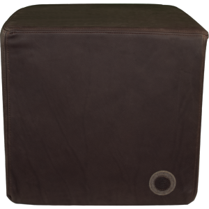 Pouf carré cuir luxe