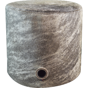 Pouf cylindrique Peau de vache