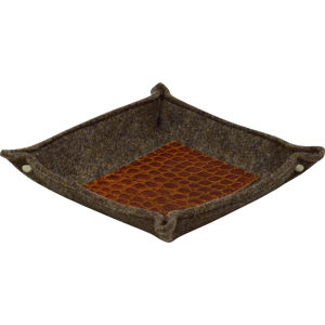 Vide poche Petit Modèle Feutre et Cuir Croco