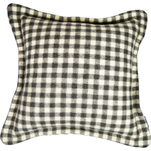 Coussin Carré en Laine Damier Grand Modèle