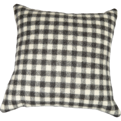 Coussin Laine Damier - Grand Modèle