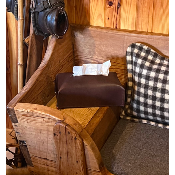 Housse de Boîte à Mouchoirs rectangle en Cuir pleine fleur